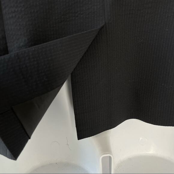 THEORY Wool Blazer Jacket Size 6 Black Crinkle Stripe Office Professional Work - Picture 7 of 10